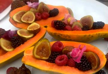 Fruit salad at our spiritual retreat